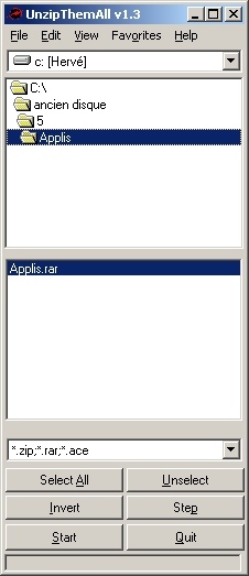 UnzipThemAll Screenshot